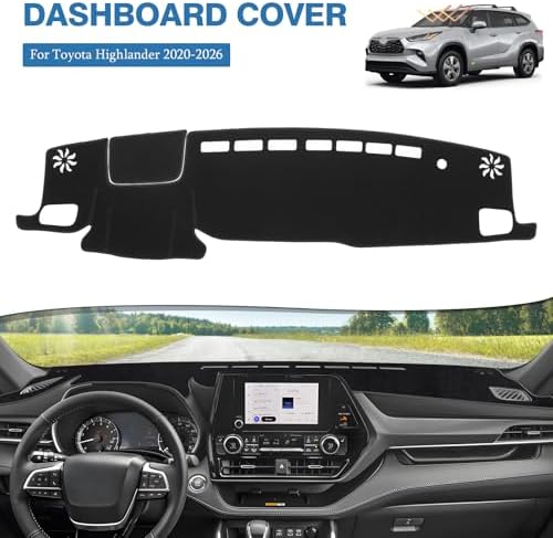FIILINES Dash Cover for 2020-2025 2026 Toyota Highlander Accessories, Dashboard - Image 2