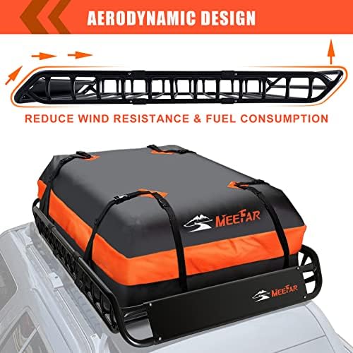 Roof Rack Rooftop Cargo Carrier Basket 51"*36"*5"+Waterproof Bag 15 Cu.Ft. - Image 3