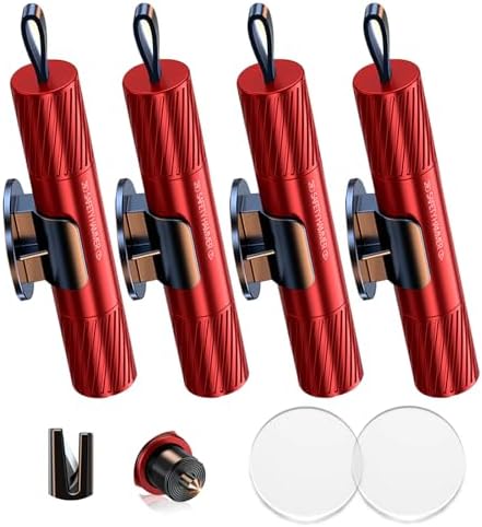 4 Pack Car Window Breaker and Seatbelt Cutter, Auto Rescue Tool, Safe Hammer by Lifeneedssparkstofly