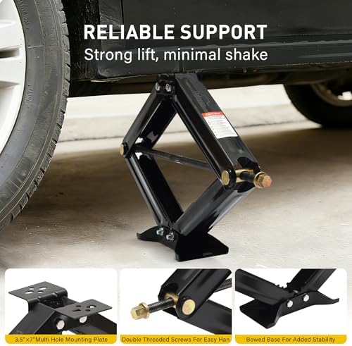 RV Scissor Jack Stabilizer 7500lbs Heavy Duty 24" RV Trailer Stabilizer - Image 4