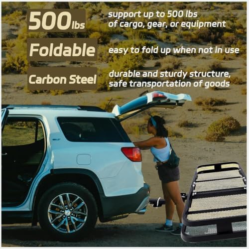 Garvee 70" x 30" x 6", Hitch Cargo Carrier, 500 Lbs Capacity - Image 4