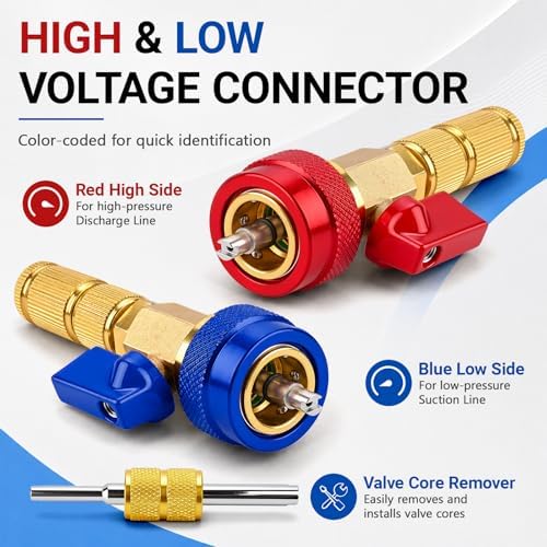 31Pcs R134A Valve Core Quick Remover Installer Tool Set, High Low Pressure AC - Image 3