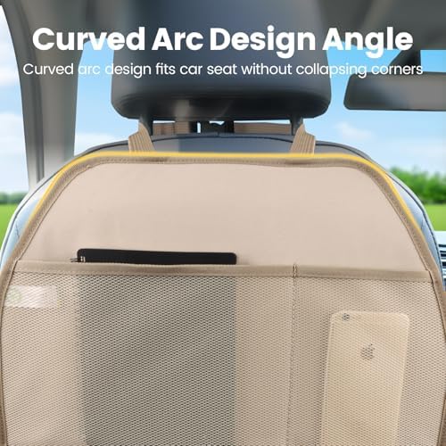 Viaviat Car Seat Protector Large Kick Mat 2 Pack Durable Water Resistant Auto - Image 5