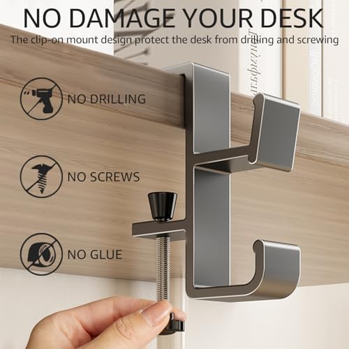 2 PCS Desk Bag Hook, Aluminum Purse Hook - Image 7