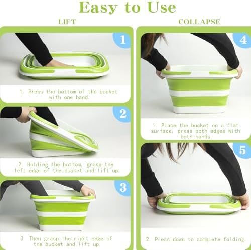 Large Collapsible Bucket for Cleaning, 4.2 Gallon/16L - Image 6