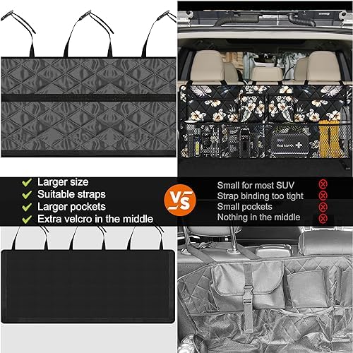 Femuar Car Trunk Organizer, Large Capacity Backseat Trunk Organizer, - Image 2
