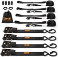 VEVOR Ratchet Tie Down Straps, 2200 lb Break Strength, Coated S Hook, Soft Loop by VEVOR