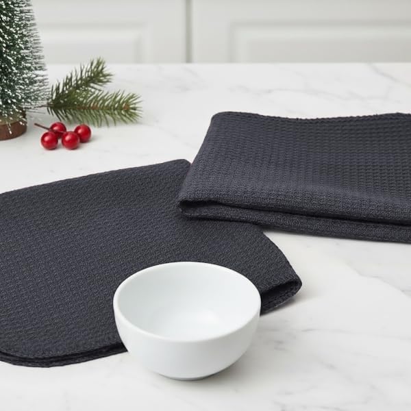 PurpleEssences Solid Kitchen Cloths, Dish Cloth 12x12 Set of 8 - Image 5