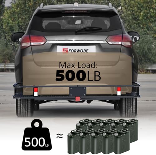 FORWODE 60x24x6 Hitch Carrier for 2 Inch Receiver, 500LB Capacity Hitch Mount - Image 3