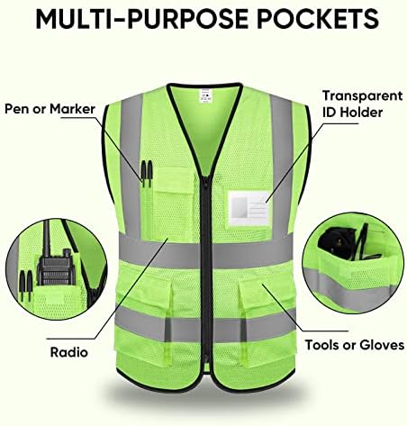 TICONN High Visibility Reflective Safety Vest - Image 4