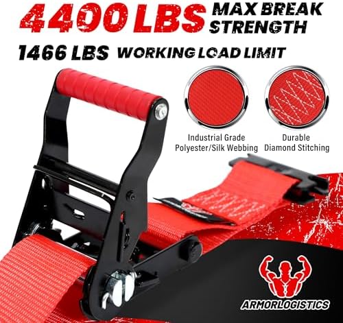 Wheel Chock Tie Down Kit, 4 Pack Heavy Duty Trailer Tire Straps Kit - Image 2
