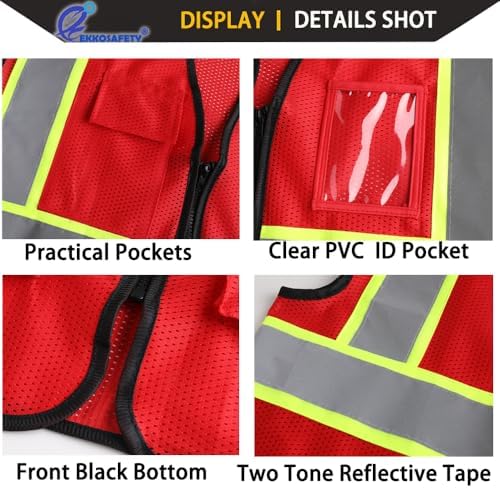 Hi Vis Reflective Safety Vest for Men Women - Image 4