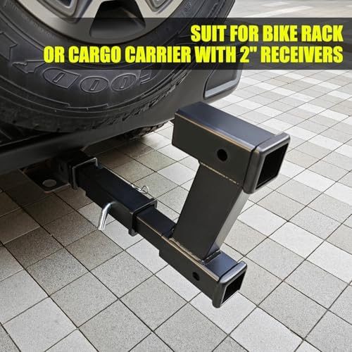 KAIRAY Double Hitch Receiver, 2 inch Trailer Dual Hitch Extension Riser - Image 5