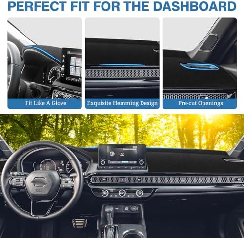 FIILINES Dash Cover for 2022-2025 2026 Honda Civic Accessories, Dashboard Mat - Image 4