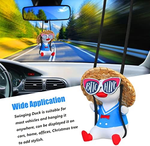 Cool Swinging Duck Car Hanging Ornament Cute Car Decor - Image 5