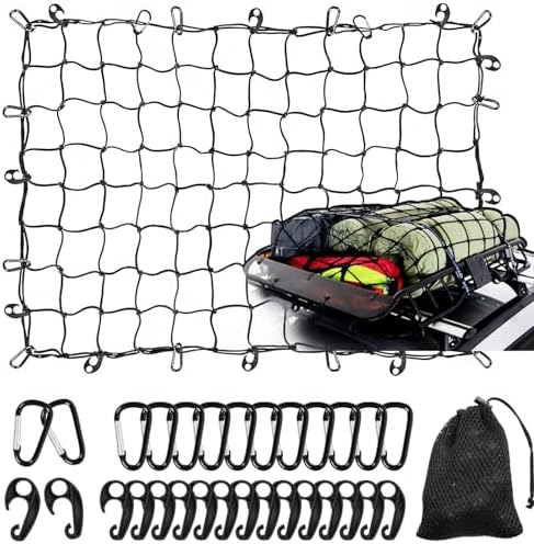 3' x 4' Cargo Net Stretches to 6' x 8', Heavy Duty Cargo Netting by WSSROGY%C3%97LAMEA