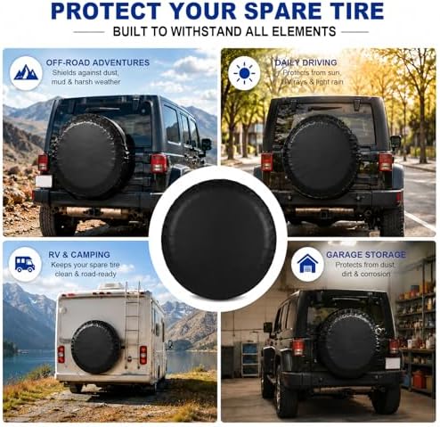 KNUOPYT Black Spare Tire Cover S - Image 7