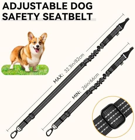 Pawaboo 1Pack Dog Car Seatbelt, 3-in-1 Dog Tether - Image 6