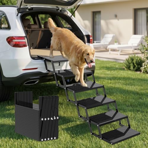 6-Step Dog Stairs for Car, Foldable Pet Steps for Large Dogs by Beitophomepet%60sfamily