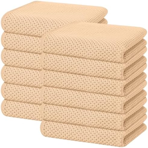 Homaxy 100% Cotton Waffle Weave Kitchen Dish Towels 12-Pack by Homaxy