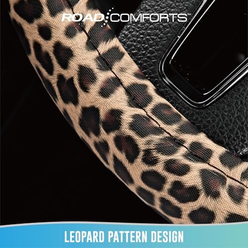 Road Comforts Leopard Steering Wheel Cover - Image 4
