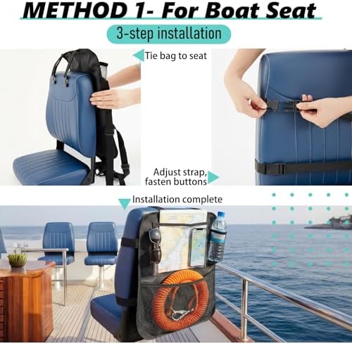 Boat Seat Organizer with Mesh Pockets - Image 4