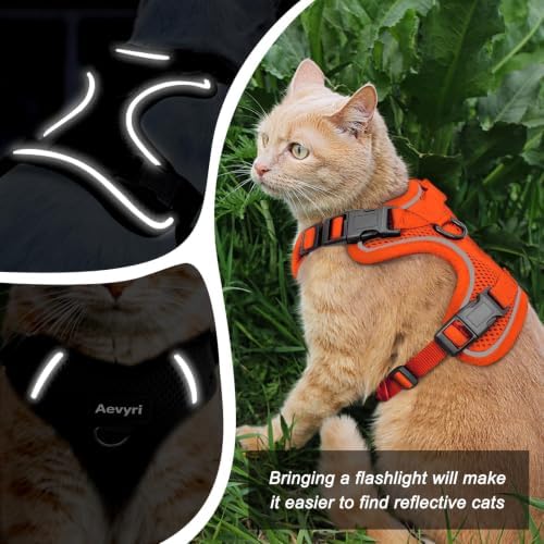 Cat Harness and Leash for Walking, 3 in 1 Adjustable Breathable Soft, Cat - Image 3