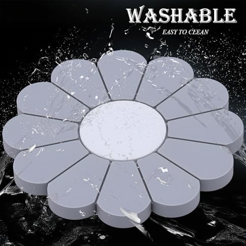 4-Pack Car Cup Holder Coaster Inserts, Daisy Shape, 2.75 Inch Non-Slip Silicone - Image 5