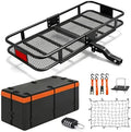 Folding Hitch Cargo Carrier Basket 60" X 20" X 6"+ Waterproof Bag by LOCKIETTA