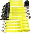 AWELCRAFT 1.5in x 15ft Ratchet Straps 4 Pack, 4500lbs Heavy Duty Tie Downs by AWELCRAFT