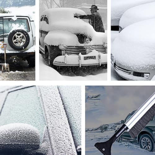VOSAREA Telescoping Snow Brush Ice Scraper Aluminum Alloy - Image 4