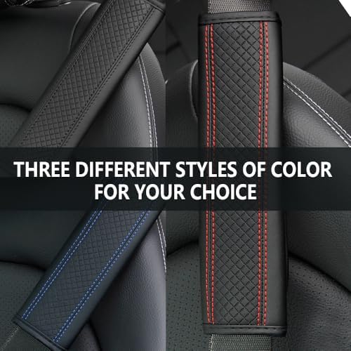 2PCS Car Seat Belt Cover Pad, Breathable Leather Seatbelt Covers - Image 5