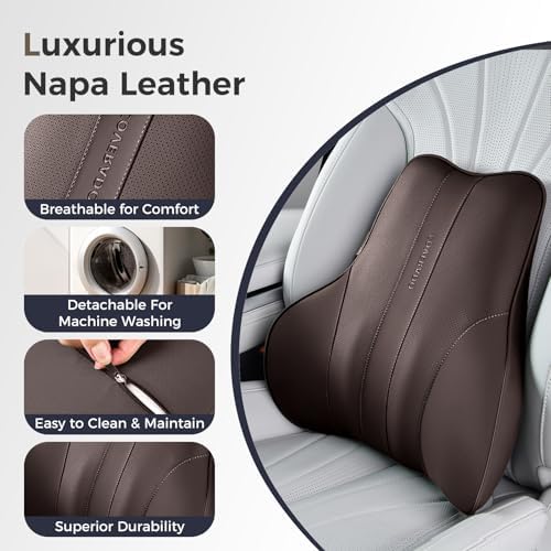Coverado Lumbar Support Pillow for Car, Ergonomic Memory Foam Back Pillow for - Image 6