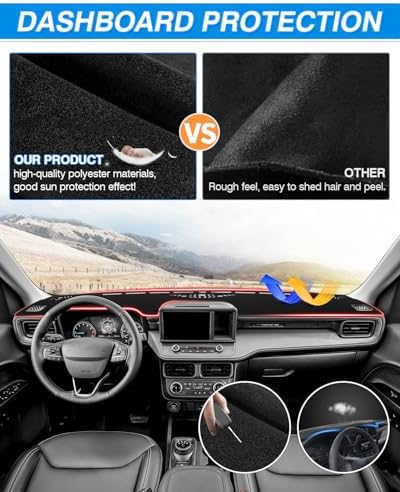 Cartist Dash Cover for Ford Maverick 2022-2026 Dashboard Cover Mat - Image 5