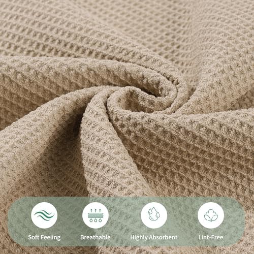 MICROFI Waffle Weave Bath Towel Set, Microfiber, 4 Pieces, Quick Dry, - Image 2