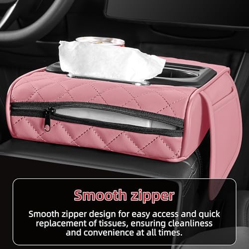 5 in 1 Nappa Leather Console Armrest Cover - Image 5