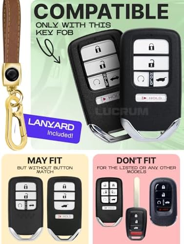 Lucrum Compatible with Honda Key Fob Cover & Keychain - Image 2