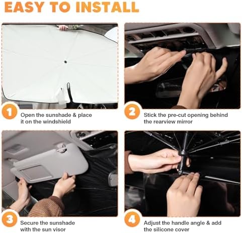 KUST Windshield Sun Shade Umbrella - Image 6