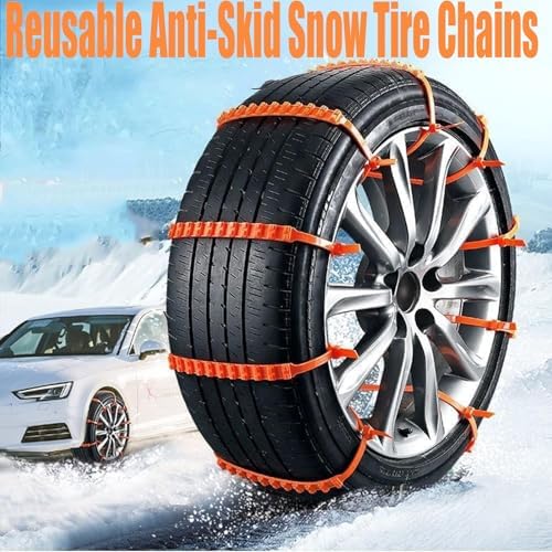 Universal Reusable Anti-Skid Nylon Tire Chains, 10/20/50Pcs Adjustable Portable - Image 2
