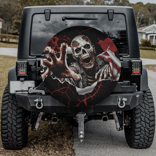 ThuhaTree Store Zombie Horror Halloween Spare Tire Cover by Custom