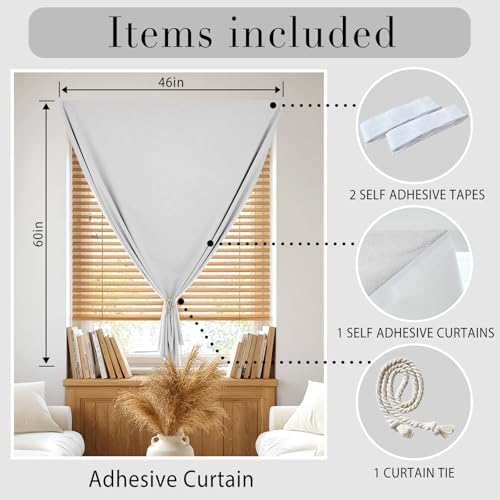 100% Blackout Self Adhesive Curtains- Stick on Curtains Shades Window Blinds - Image 6