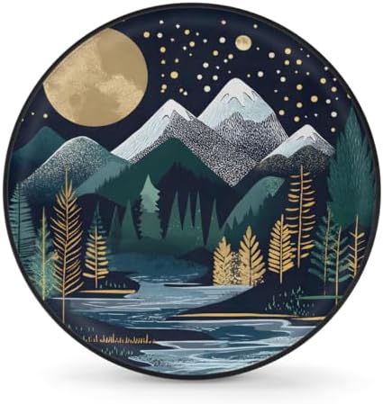 Rv Spare Tire Cover Wheel Mountain Tree Forest Tire Covers Wheel Protectors by FengQuGou