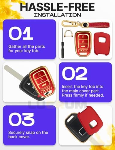 Lucrum Compatible with Honda Key Fob Cover & Keychain - Image 6