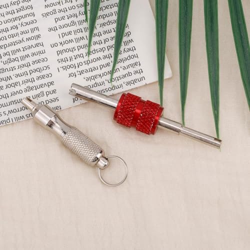 Penitue 2pcs Valve Core Removal Tool Keychains, Dual & Single Head Tire Stem - Image 3