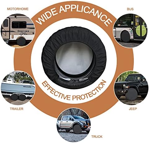 Kayme Rv Tire Covers 4 Pack, Travel Trailer Camper Truck SUV Motorhome - Image 4