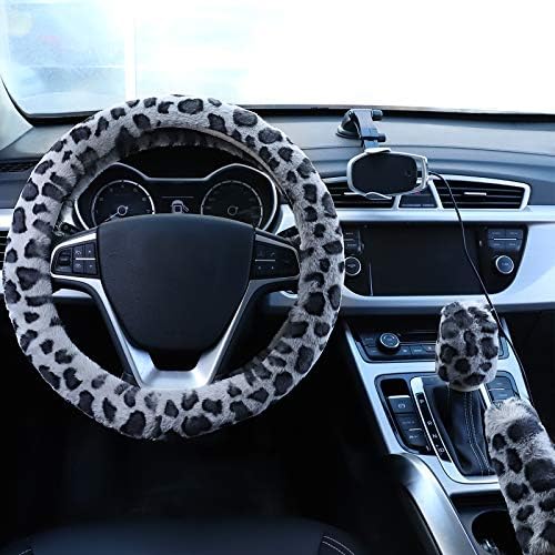 Fuzzy Steering Wheel Cover for Women Girls, Accmor Universal Fit Fur Car Wheel - Image 3