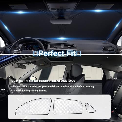 KMF Thicken Sun Shades for Honda Accord 2023-2025 2026 Accessories Full Car - Image 4
