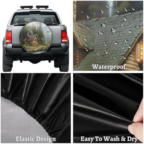 Landscape Spare Tire Cover 14in Spare Wheel Covers Tire Storage Cover - Image 4