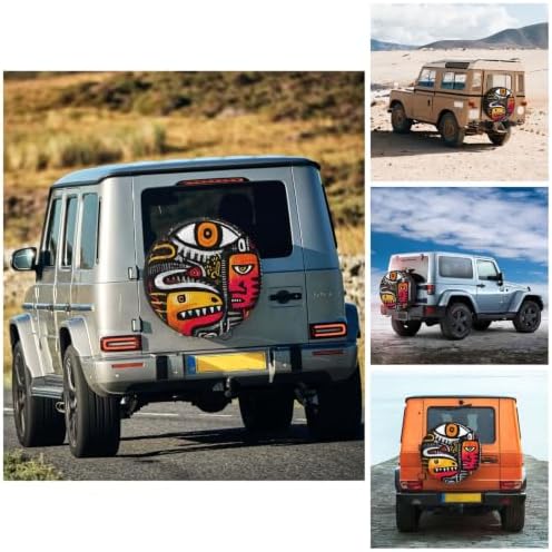 Graffiti Spare Tire Cover Waterproof Wheel Cover 14 Inch Universal Fit - Image 4