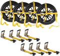 Mytee Products 4 Pack 2" x 120" Yellow Side Mount Wheel Tie Down Strap by MyteeProducts